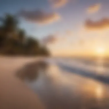 Relaxing on a peaceful beach