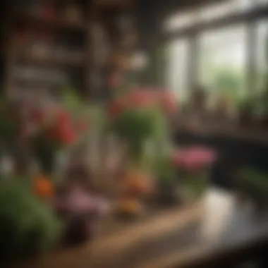 An array of eco-friendly flower products highlighting local sourcing