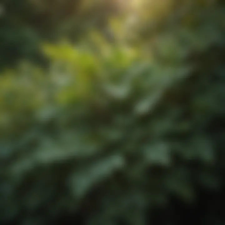 Close-up of foliage from a full sun shrub