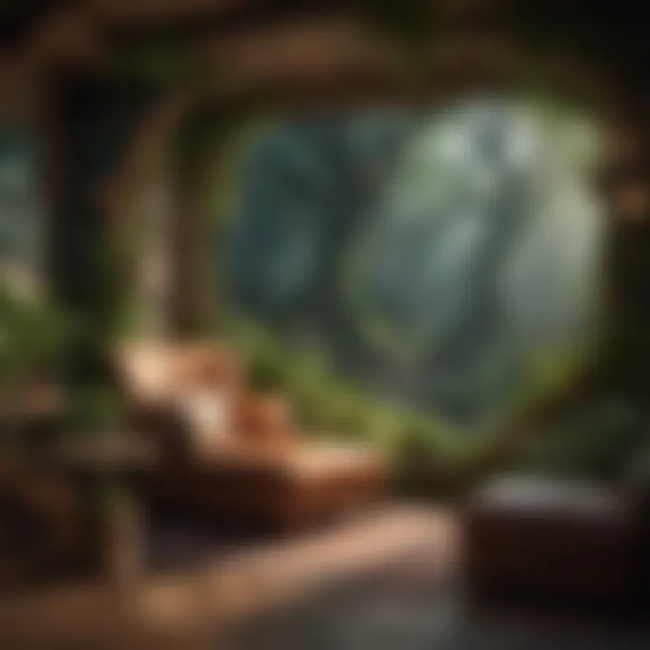 Whimsical nature-themed wallpaper