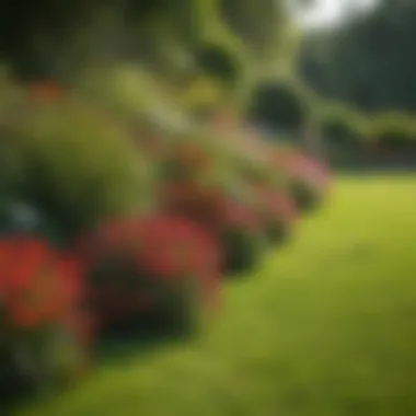 Vibrant grass border plants enhancing a luxurious garden design