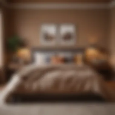 Cozy Earth-Toned Bedroom Color Scheme Cozy bedroom adorned with a warm earth-toned color scheme