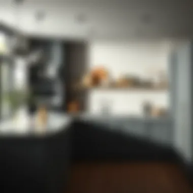 Stylish Grey Kitchen with Textured Surfaces Stylish grey kitchen with textured surfaces