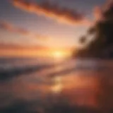 Vibrant Coral Sunset Over Horizon