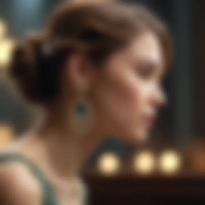 Exquisite vintage-inspired earrings showcase