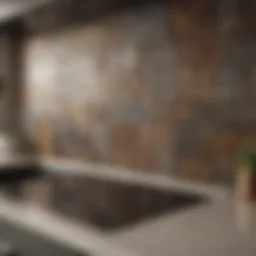 Luxurious tile backsplash in a modern kitchen