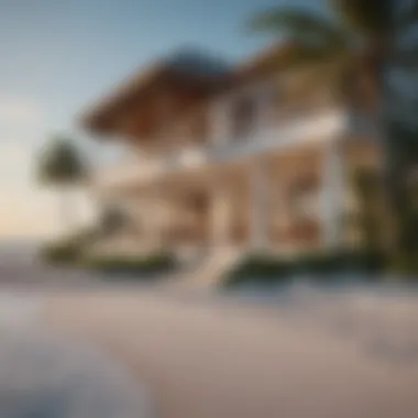 Beachfront Paradise Elegant beachfront villa showcasing luxurious design