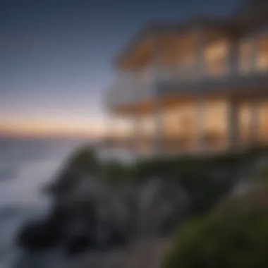Oceanfront Luxury Home A stunning view of a luxury home rental with oceanfront access