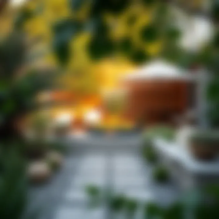 A tranquil outdoor space with harmonious hardscaping and softscaping