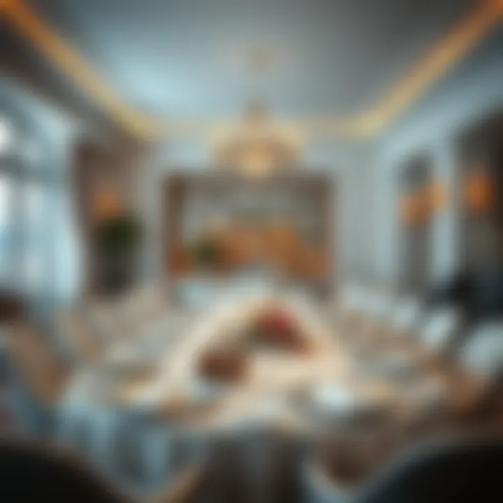 Refined Dining: The Art of Entertaining in Style Elegant dining area with sophisticated dĂŠcor and fine table settings