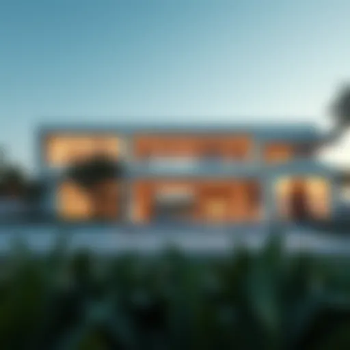 Contemporary Elegance: A Look at Modern Mansion Design Sleek modern mansion exterior showcasing minimalist architecture