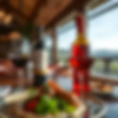 Gourmet meal paired with Napa Valley wine