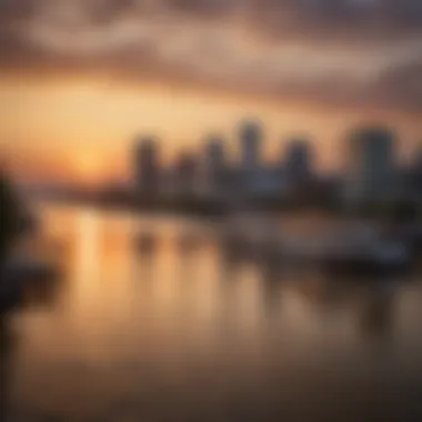 A serene view of the Mississippi River at sunset, reflecting the city's historic significance