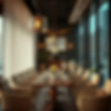 Luxurious dining area with unique design elements