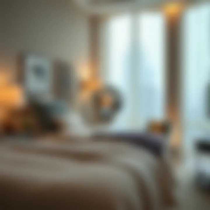 Serene bedroom with sophisticated decor