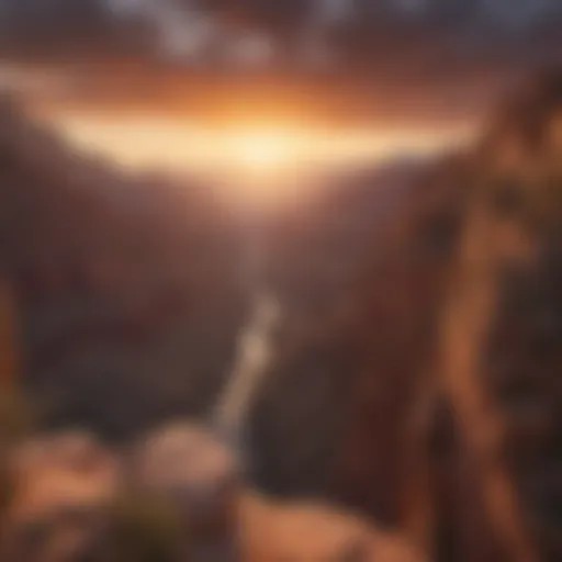 Breathtaking view of the Grand Canyon during sunset