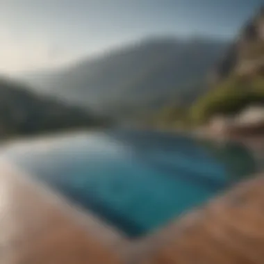 An exquisite infinity pool overlooking majestic mountains