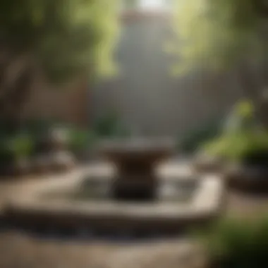 Zen Tranquility Tranquil Zen garden featuring a minimalist water fountain