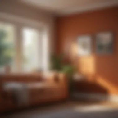 Cozy corner with warm paint colors enhancing relaxation