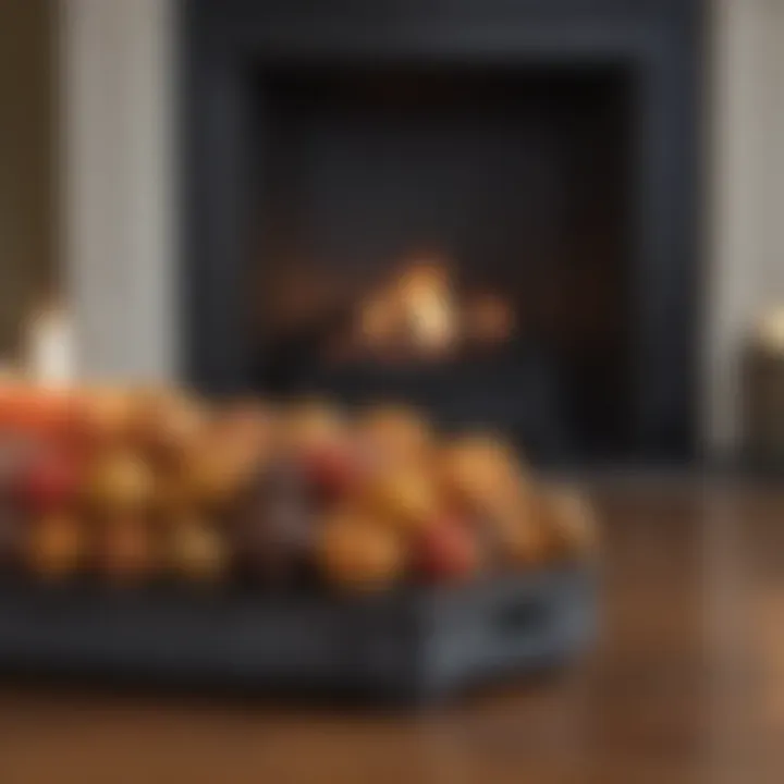 Color palette options for painting wood fireplaces