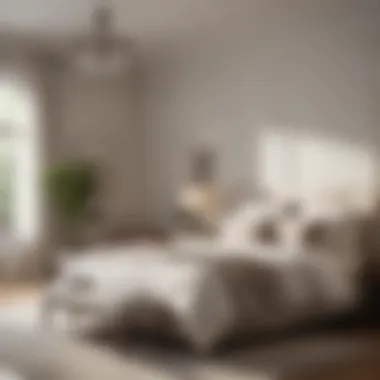 A serene bedroom featuring calming neutral shades
