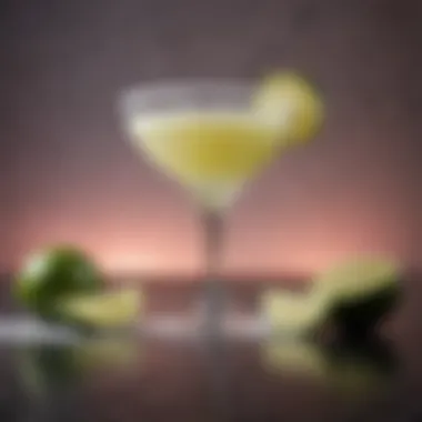 Classic Margarita Delight Vibrant margarita cocktail garnished with lime and salt
