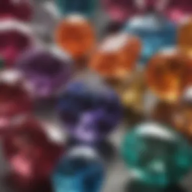 Close-up of ethically sourced gemstones, radiating beauty and quality