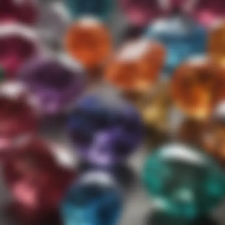 Close-up of ethically sourced gemstones, radiating beauty and quality