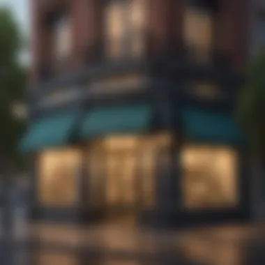 An elegant storefront of a renowned jewelry house, reflecting timeless sophistication