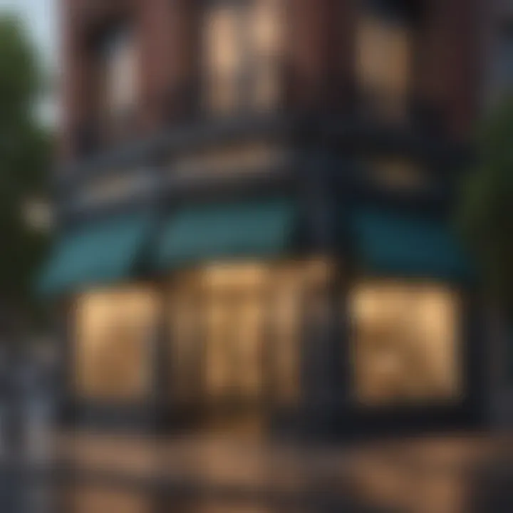 An elegant storefront of a renowned jewelry house, reflecting timeless sophistication