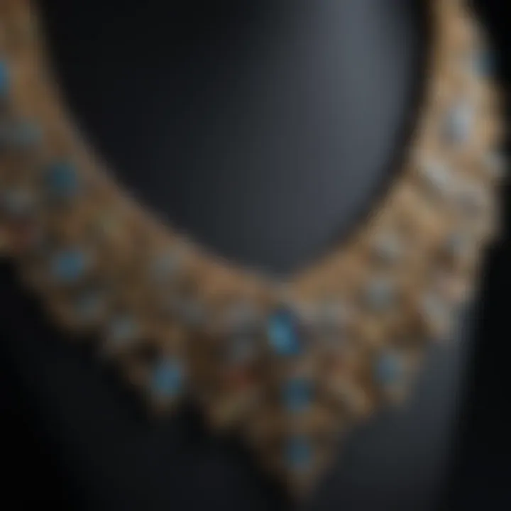 A stunning display of luxury necklaces showcasing intricate design and craftsmanship