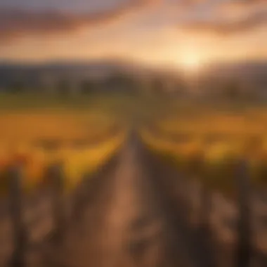 Vineyard Sunset Glow