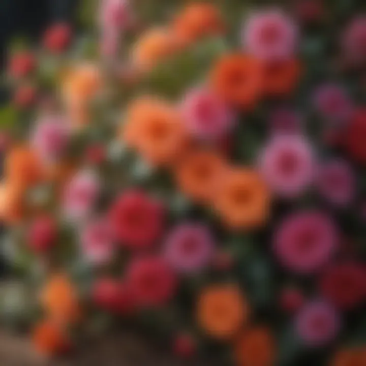 Curated collection of colorful shade-loving flowers in full bloom