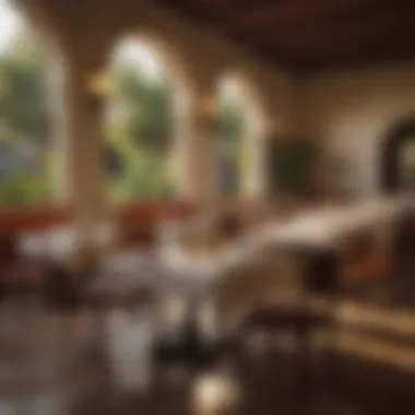 Elegant dining experience within the resort