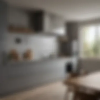 Contemporary kitchen showcasing neutral gray tones by Sherwin Williams