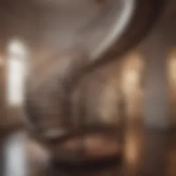 Modern spiral staircase showcasing elegant design and craftsmanship.