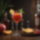 Gourmet Rum Cocktail with Exotic Fruits