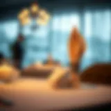 Exquisite napkin ring folding technique on a dining table