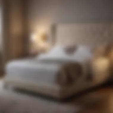 Crafted Upholstered Bed Frame Stylish upholstered bed frame showcasing craftsmanship and design detail
