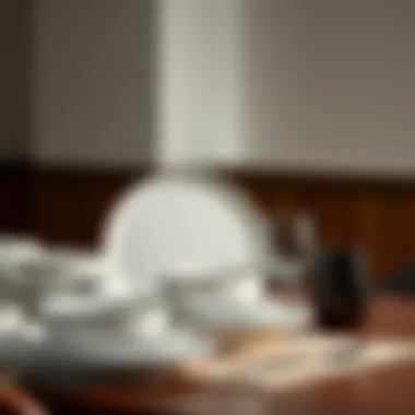 Sleek Minimalist Aesthetic Contemporary dinnerware set featuring minimalist design