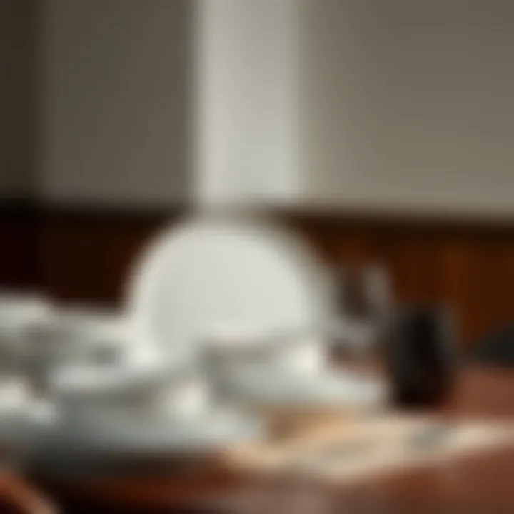 Sleek Minimalist Aesthetic Contemporary dinnerware set featuring minimalist design