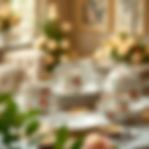 Timeless Floral Elegance Elegant dinnerware set with intricate floral patterns