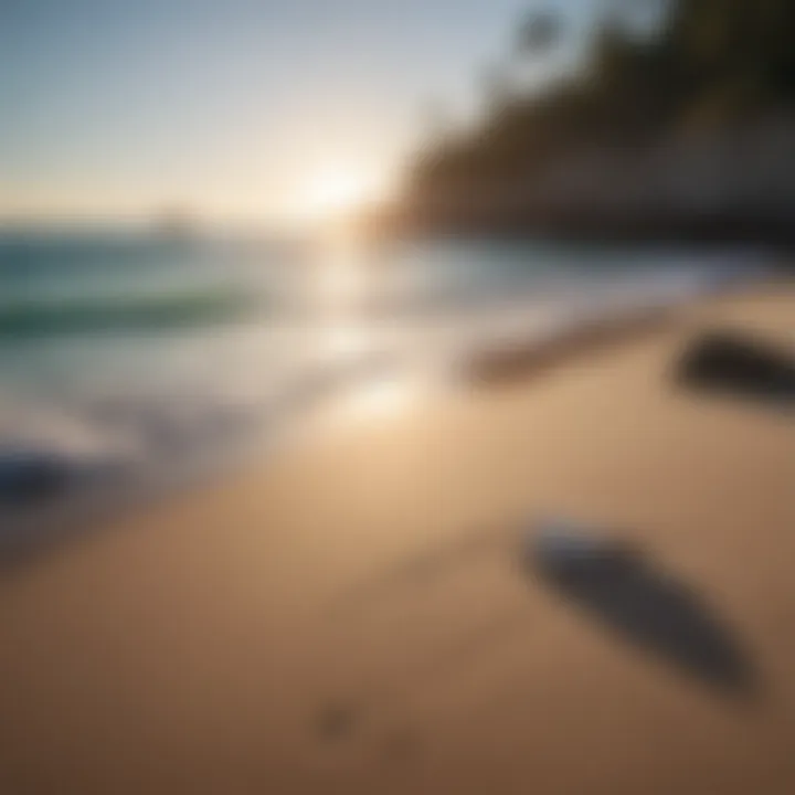 Secluded beach with crystal clear water and pristine sand