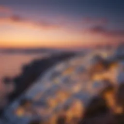 A breathtaking view of Santorini's sunset over the caldera