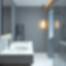 Sleek modern powder room sink design