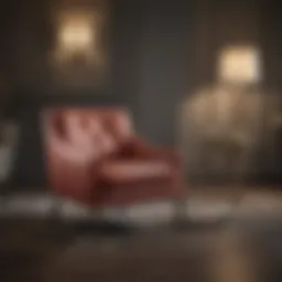 Elegant modern accent chair in a stylish living room setting