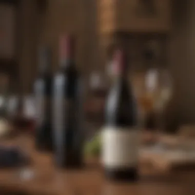 Artisan winemaker showcasing unique wine bottles