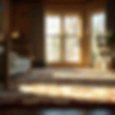 Artistic Patterns and Impact Artistic patterns on a Rifle Paper Co. rug highlighted in a room