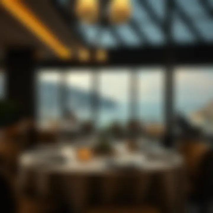 Culinary Excellence: Elegant Dining Experience at a High-End Restaurant Elegant dining setup at a high-end restaurant