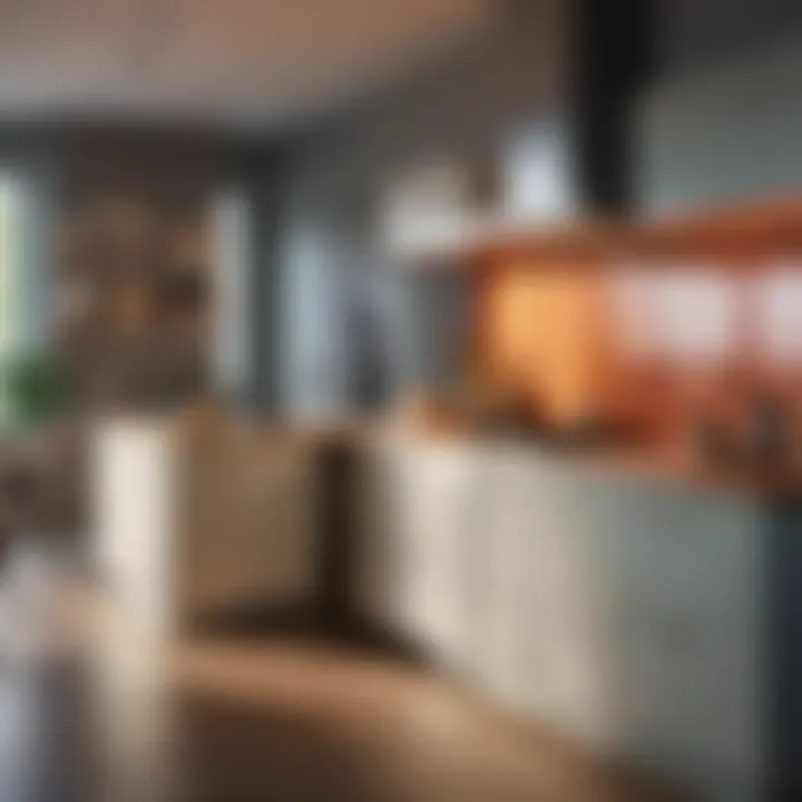 A beautifully lit contemporary kitchen showcasing a harmonious color palette